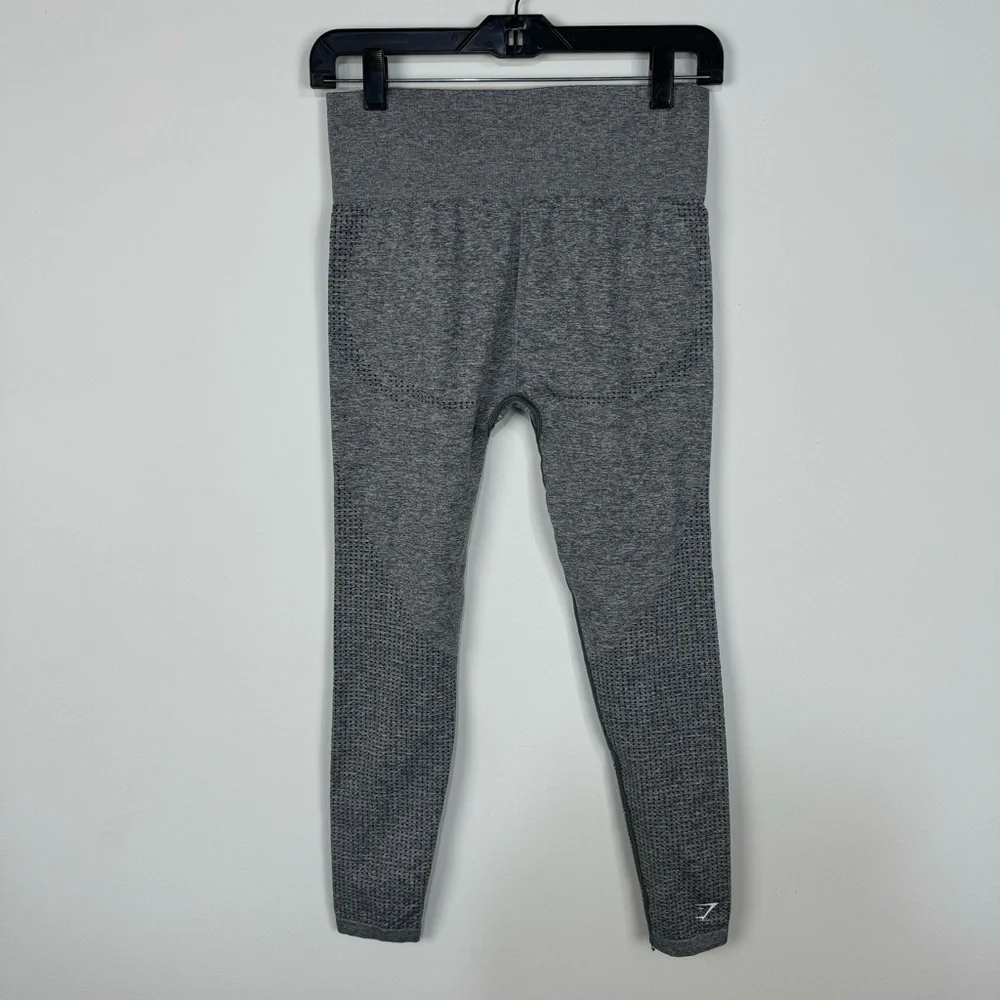 Gymshark Gray Grey Seamless High Rise Full Length Leggings Workout Gym